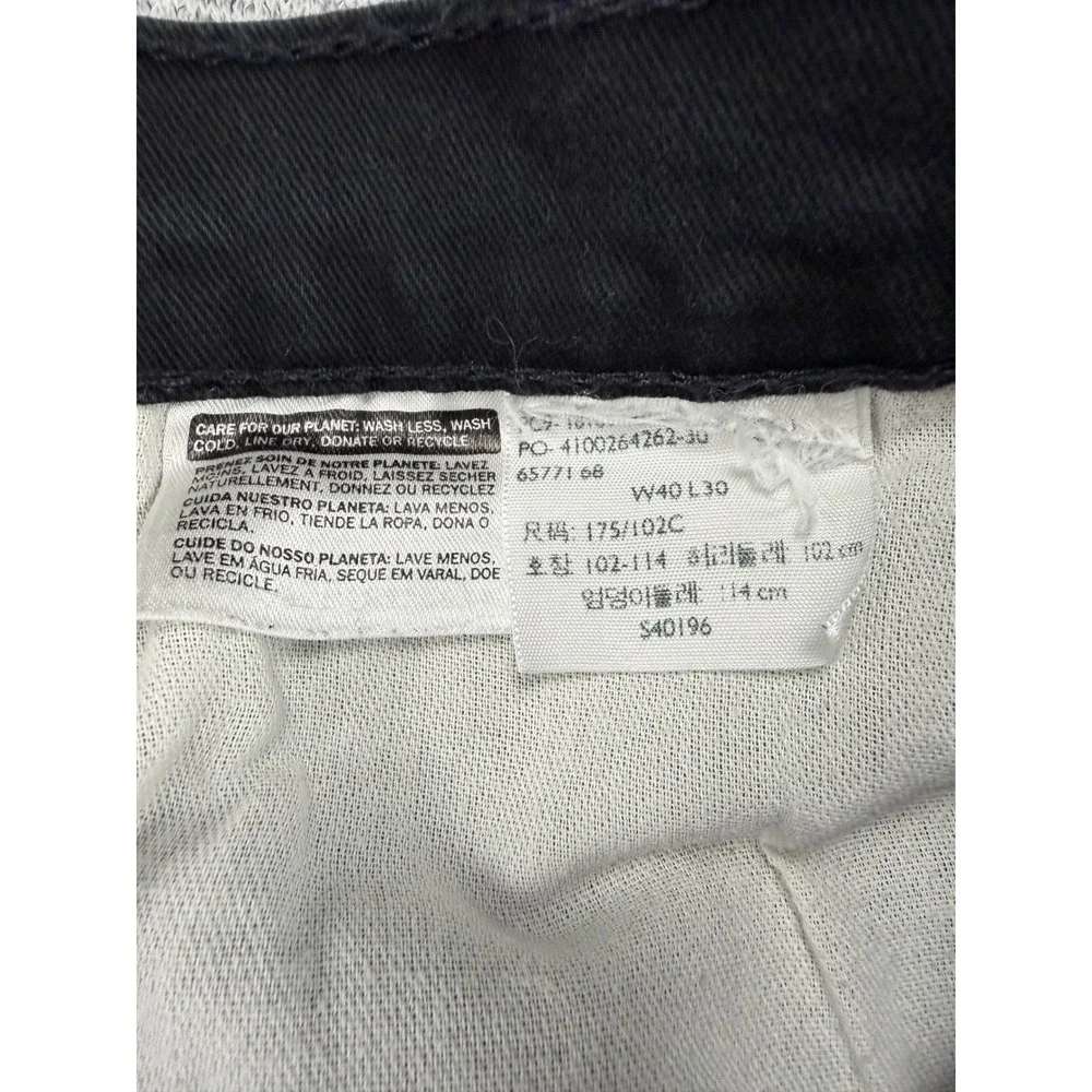 Levis 541 Athletic Taper Jeans Mens 40x30*29 Black Denim Pants
